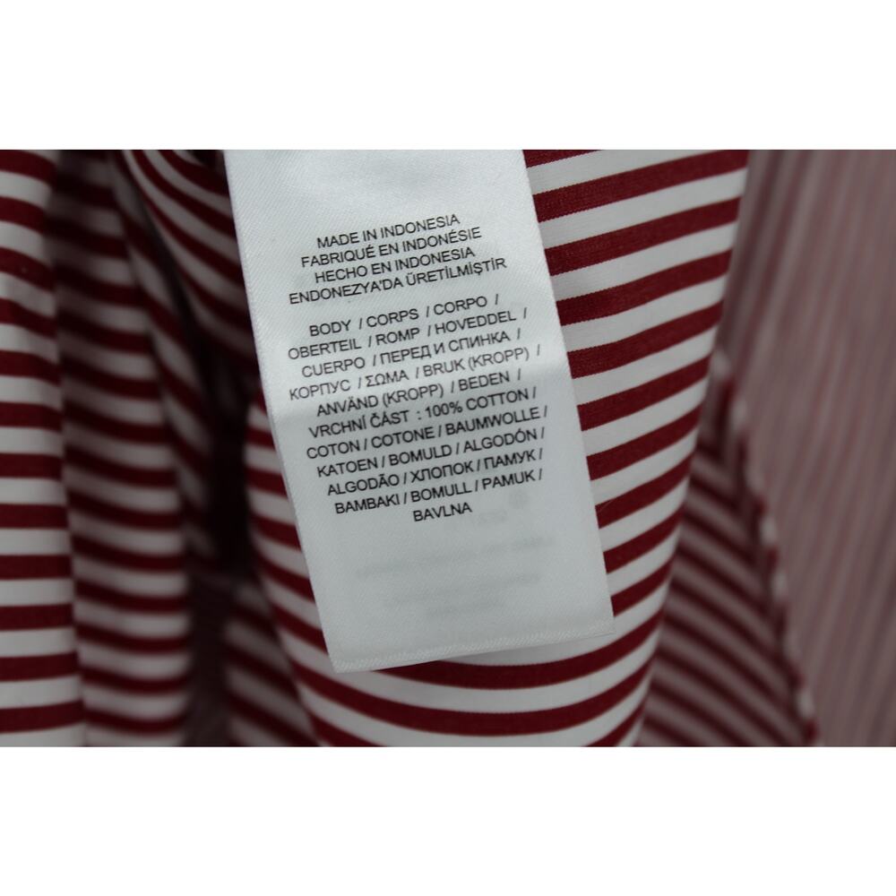 Lauren Ralph Lauren Women's XL Striped Broadcloth Button Down Shirt Red White - Picture 6 of 8